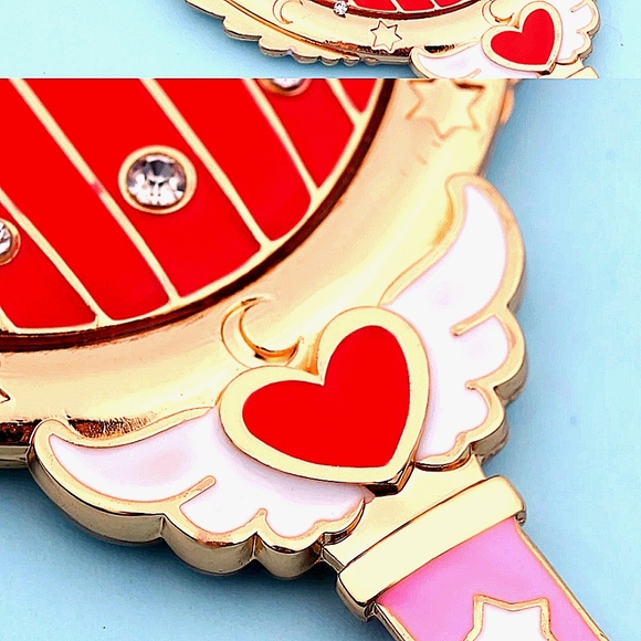 S.MoonMirror&BrushSet! Heavy!  (Mirror&Makeup-Brushes) RedOrBL. MirOpt.  Msg.Me - Picture 10 of 16